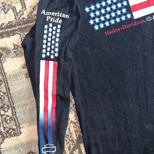 Vtg Harley Davidson American Pride Gator Long Sleeve Shirt Med 2002 Leesburg FL - Picture 5 of 10
