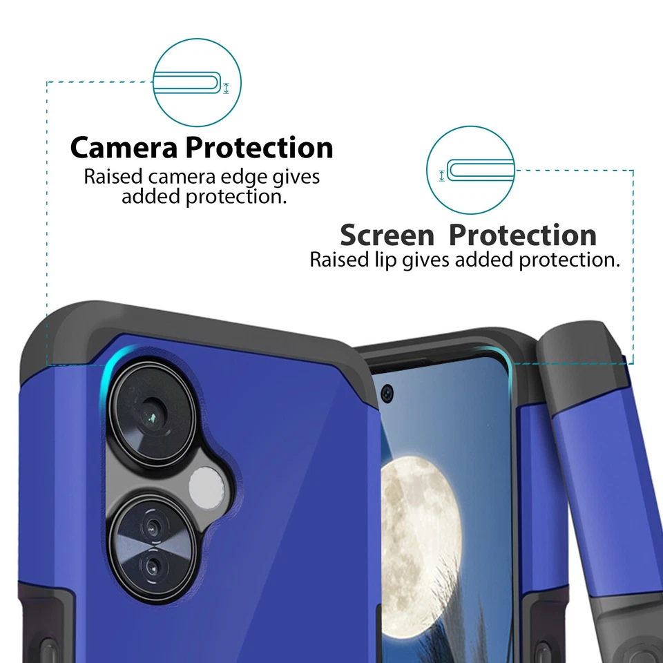 For OnePlus Nord N30 5G Phone Case Dual Layer Hard Hybrid Cover +Tempered Glass - Image 3 of 4