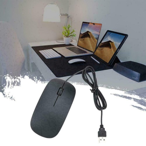 WIRED USB OPTICAL MOUSE For PC LAPTOP COMPUTER SCROLL Y LED R ZY WHEEL FA R J2I9 - Picture 4 of 12