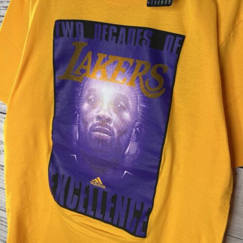 New Adidas Los Angeles Lakers NBA Champions Kobe Bryant Graphic T-Shirt Large - Picture 2 of 9