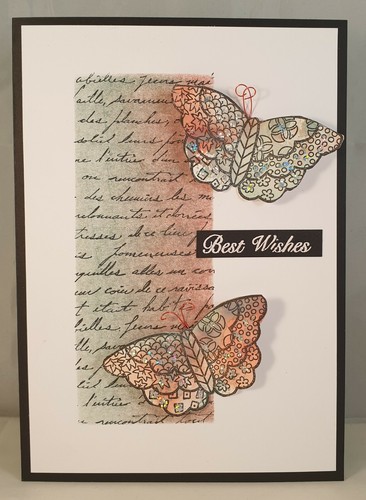 Französischer Liebesbrief Mini Hintergrund klebender montierter Gummistempel von JudiKins - Bild 2 von 3