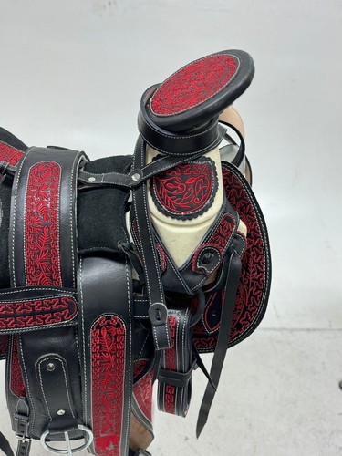 KingSaddle Mexikanischer Leder Pferdesattel / Silla De Montar Estilo Charro - Bild 2 von 4