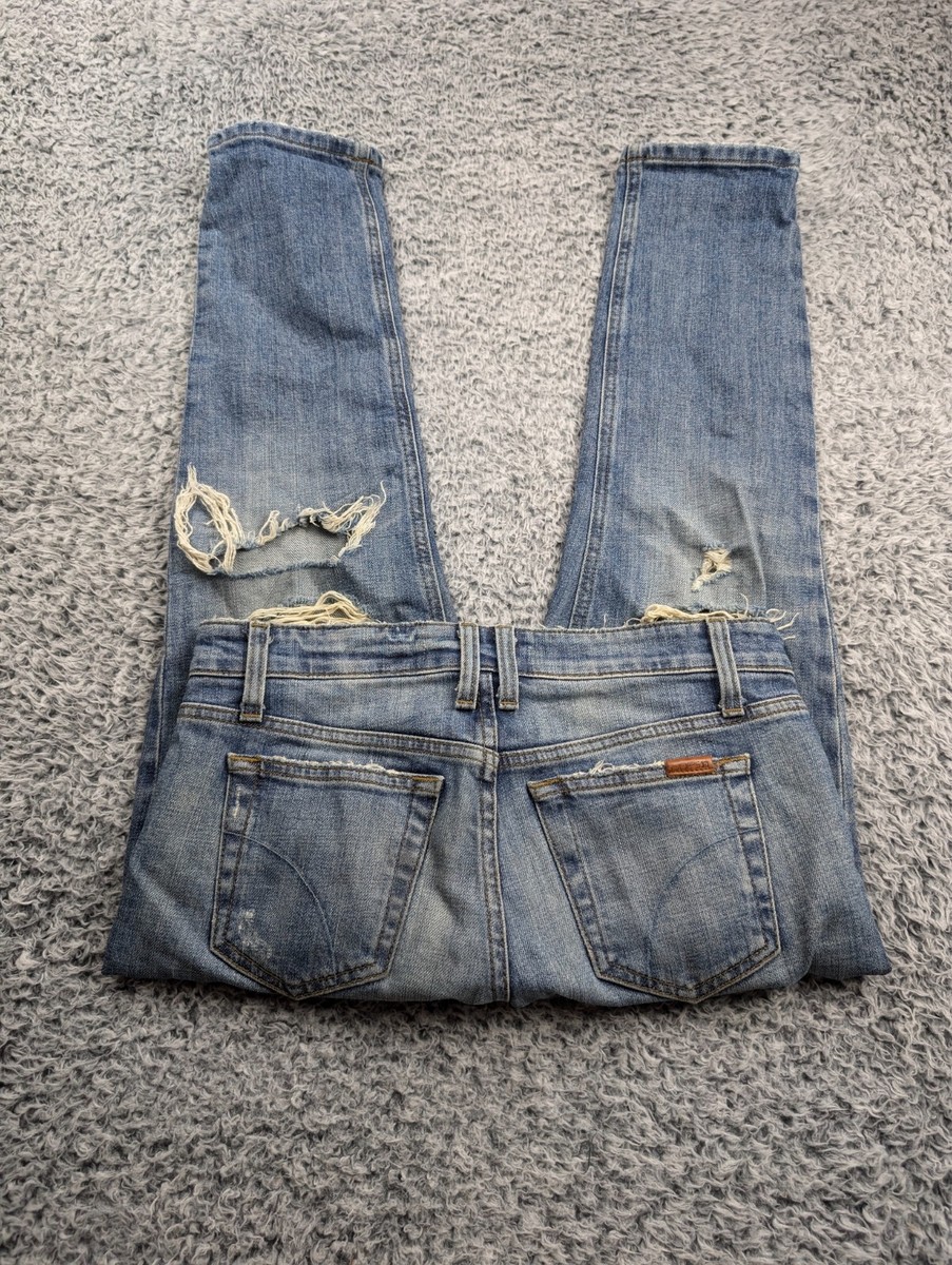ジル Joes Jeans Women 25 Blue Slim Crop Normcore Thrashed Stretch High
