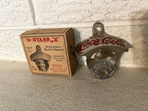 Coca COLA BOTTLE OPENER WALL MOUNTED STARR X NEVER MOUNTED NM - Picture 3 of 4