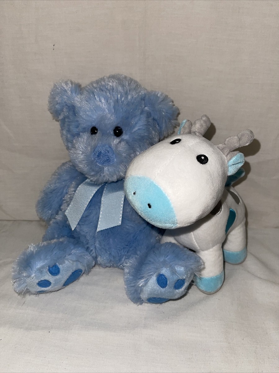 Lot Of 2 HORSE &ANOTHER KORIMCO FRIEND TEDDY BEAR PLUSH BLUE