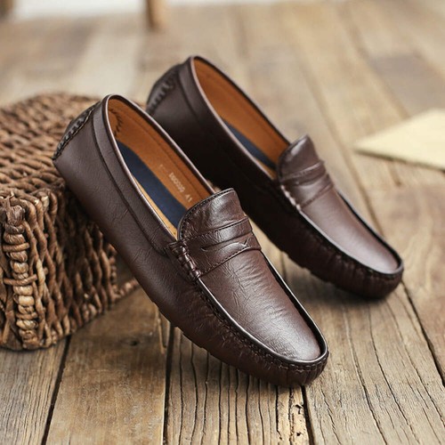 Men's Leather Shoes Winter Casual Business Shoes All-Match Peas Shoes Soft Sole - 第 2/30 張圖片