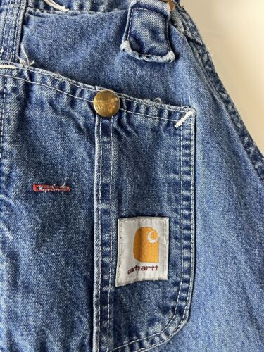 Vintage Carhartt Latzhose Medium Wash Blue Denim - Bild 3 von 13