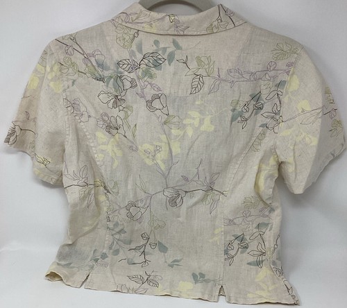HAVANA JACK'S CAFE, PETITE SMALL SHORT SLEEVE HAWAIIAN BLOUSE TOP - Picture 2 of 5