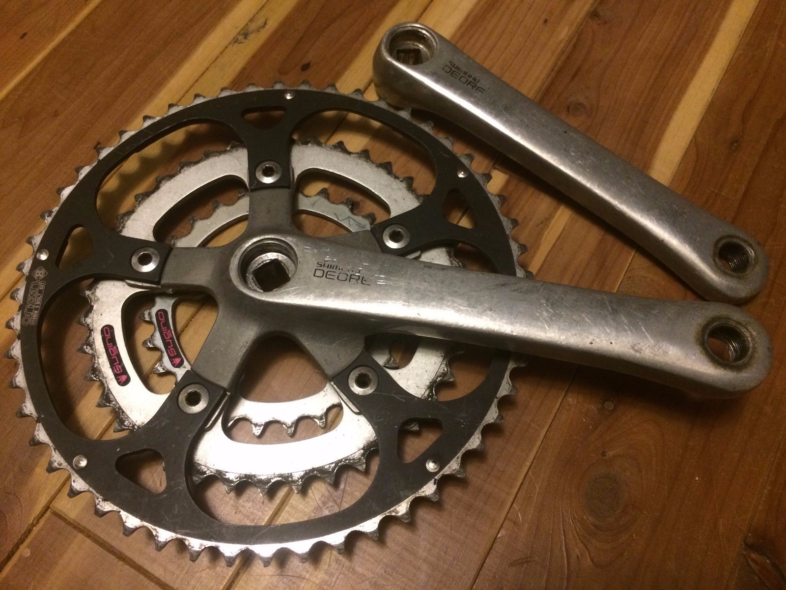 VINTAGE SHIMANO DEORE DX 170 MM BICYCLE SG C- 52 40 28 TOOTH CRANKSET FC-MT60 VINTAGE SHIMANO DEORE DX 170 MM BICYCLE SG C- 52 40 28 TOOTH CRANKSET FC-MT60