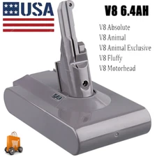 For Dyson V8 Battery 6.4AH V8 Animal Absolute Fluffy Motorhead Vacuum Cleaner US