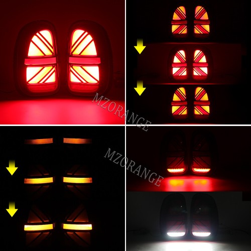 Dynamic Smoked LED Tail Light Lamps for MINI Countryman R60 2010-2016 Union Jack - Picture 2 of 12