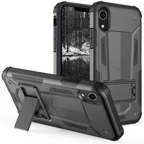 Dual Layered Hybrid Rugged Anti-Shock Case w/Stand For iPhone XR - Picture 2 of 25