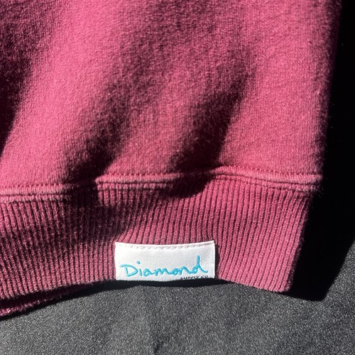 Vintage Diamond supply co Fairfax natives Burgundy crewneck jumper Size Large - Picture 3 of 6