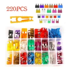 220X Medium & Small Car Truck Auto Blade Fuse Assortment Kit Box 2A-35A Amp USA