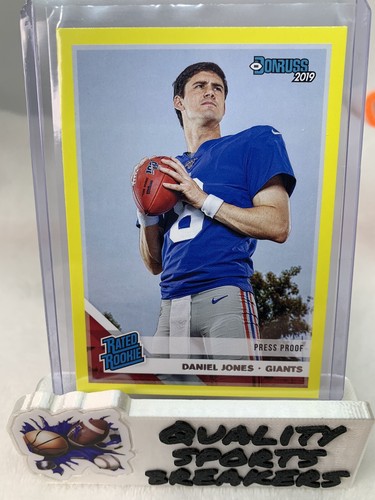 2019 Panini Donruss DANIEL JONES Yellow Press Proof Rated Rookie #304 NY Giants