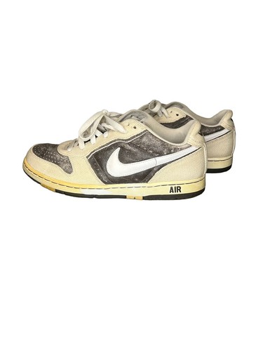 Nike Prestige braune gealterte geknackte Leder Canvas Schuhe Größe 9 - Bild 2 von 7