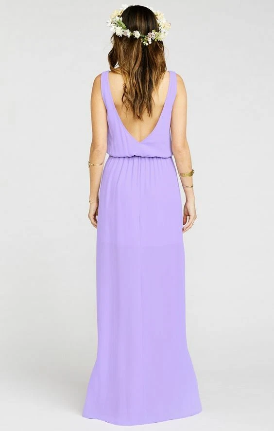 Vestido Maxi abertura Show Me Your Mumu $162 Kendall lila nítido talla XS boda Foto 3 de 4