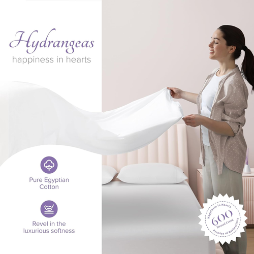 Luxury Egyptian Cotton 3 PC Twin Size Sheet Set - 600 Thread Count Deep Pocket F - Picture 2 of 9