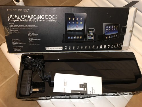 HYPE DUAL CHARGING DOCK Compatible With iPad iPhone & iPod Open Box Complete! - Picture 4 of 8