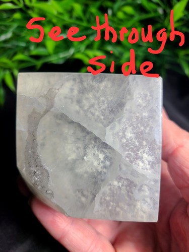 Rare! 2.5" 635g 1.6lb Beautiful Lavender Yttrium Fluorite Floating Cube Carving - Picture 15 of 24