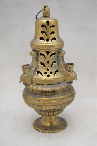 + Bel vecchio incensiere tradizionale a tripla catena, Thurible + (SBL24) calice co. - Foto 4 di 12