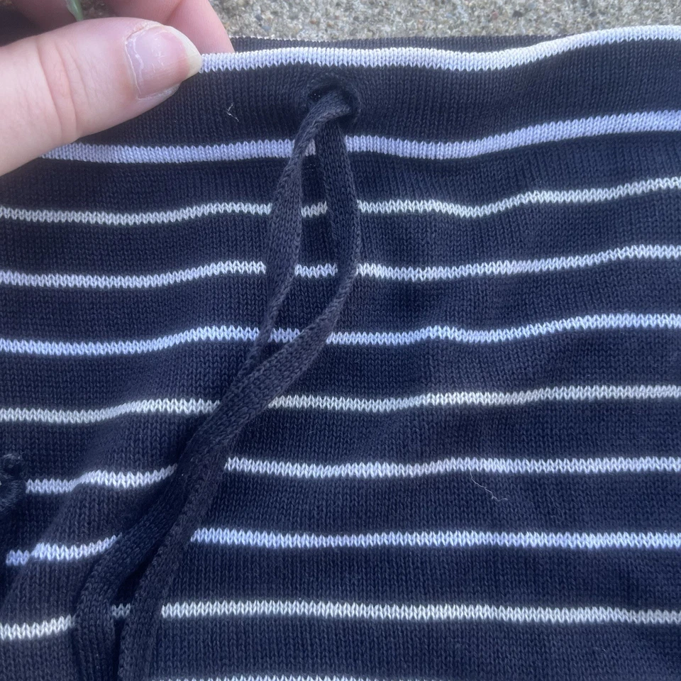 Valentino Boutique Vintage Knit Sweater Top Size M Black White 1970s 70s - Image 4 of 4