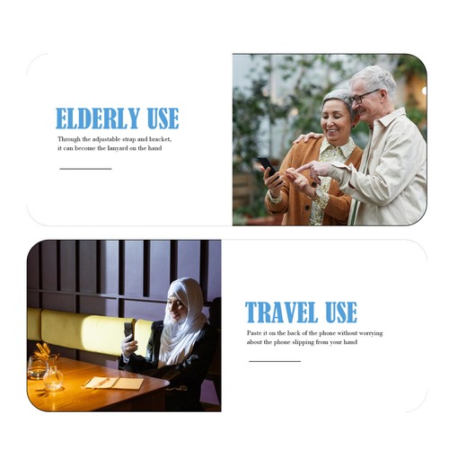 3 Pcs Anti-slip Mobile Phone Back Rope Straps Flexible Holder for - Zdjęcie 5 z 12