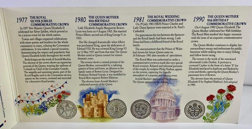 1953 - 1990 Royal Mint Queen Elizabeth II Crown Coin Collection In Folder - Picture 10 of 12