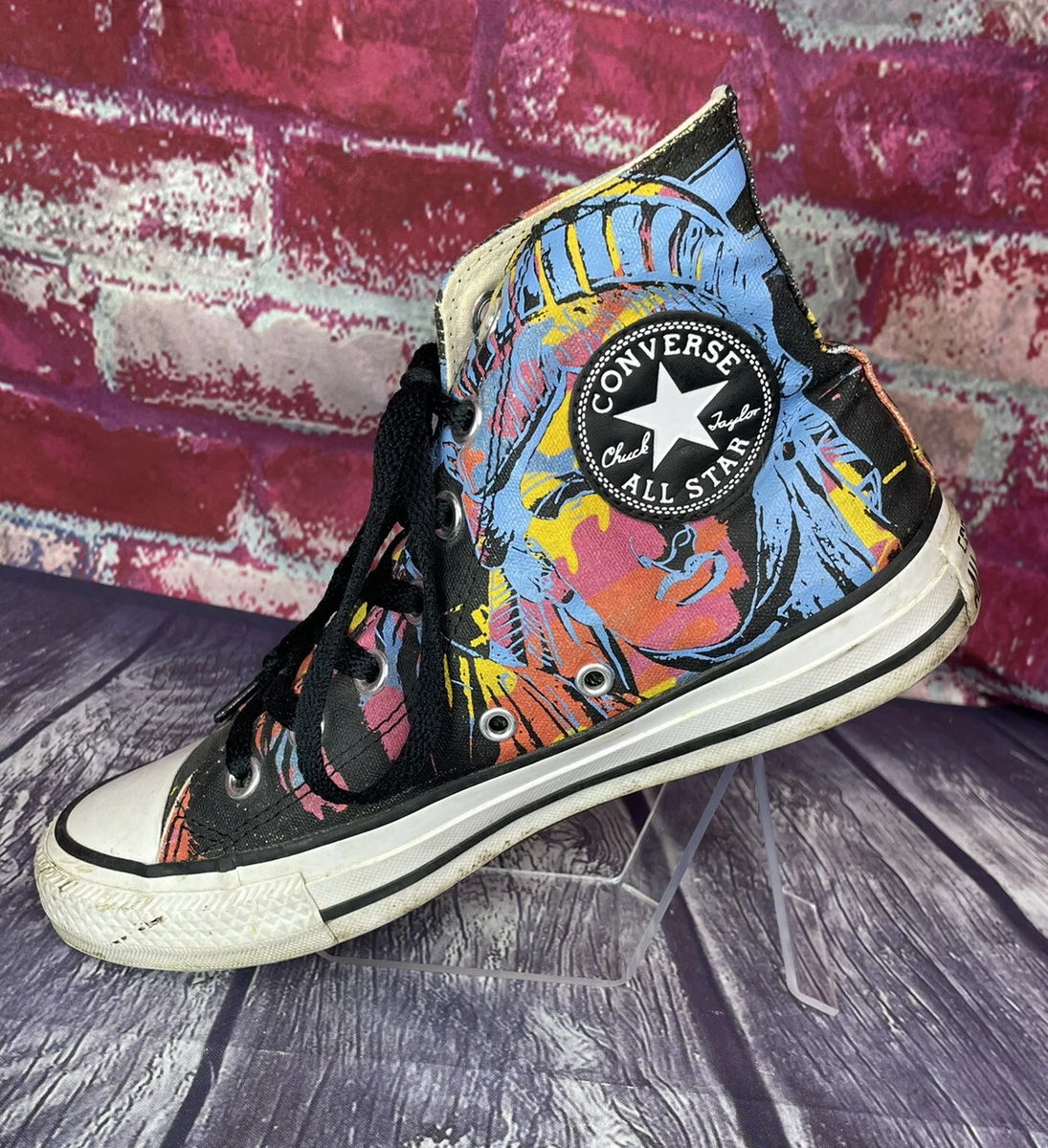 høflighed Modsige Hates Converse Andy Warhol Statue of Liberty NYC New York Camo Shoes Men 4.5  Women 6.5 | eBay