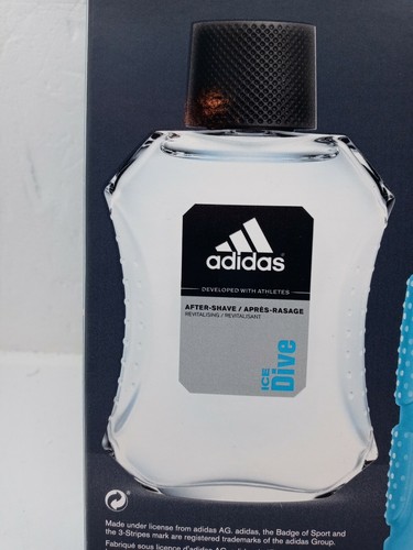 Men’s Adidas 4-Pc Gift Set, Ice Dive~ After Shave,Body Wash,Deo, Mens Gift NEW - Picture 5 of 9