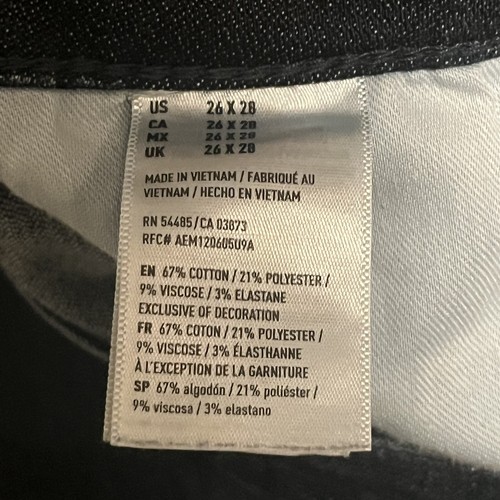 American Eagle Denim Jeans Mens 26x28(27) Blue Extreme Flex Straight Leg Slim - Picture 3 of 10