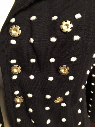 Marc Jacobs Polka Dotted Sweater Jacket Sz S - Picture 4 of 6