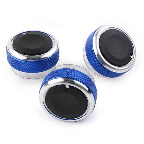 For Ford Focus Mondeo 3x Air Condition A/C Switch Button Control Knob Cover Blue - Picture 8 of 12