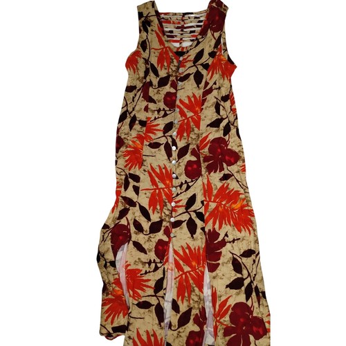 Scarlett Maxi Dress Floral Print Sleeveless Button Front Casual Size 16 - Picture 2 of 13