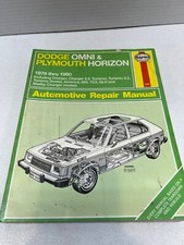 Haynes Dodge Omni & Plymouth Horizon Charger Turismo Shelby Charger 78-90 Manual