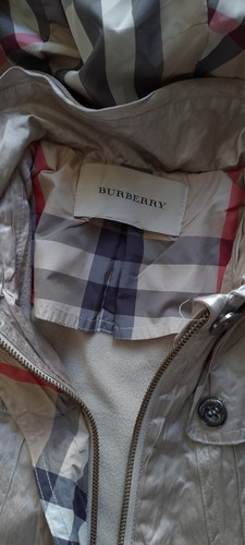 Burberry coat over coat kids Jacket Nova Check Hoodie Silver Color - Picture 4 of 11