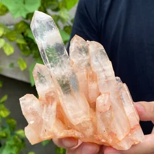 410g Natural Clear White Quartz Crystal Cluster Rough Healing Specimen