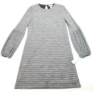 London-Times-Womens-Grey-Gesi-Dress-Size-6-Metallic-Thread-Lined