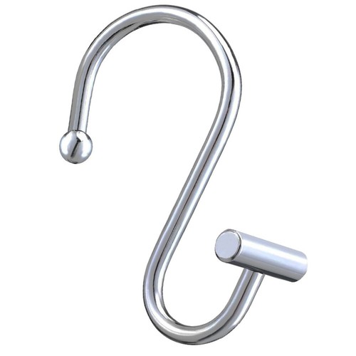 12PCS Shower Hooks Shower Curtain Hooks Black Rust Proof Shower Curtain Rings - Picture 13 of 14
