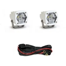Baja Designs White S1 Clear Wide Cornering LED Lighting Kit With Toggle Harness