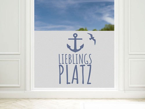 Fensterfolie blickdicht Sichtschutz Motiv Bad maritim Dusche Glastür Fenster - Bild 68 von 77