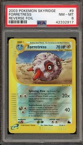 Pokemon Forretress Skyridge Reverse Holo Rare #9 PSA 8
