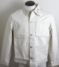OOBE Brand Men's Canvas Cotton Chore Coat Natural White NWT Free Ship