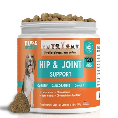 Glucosamine Chondroitin Hip & Joint for Dogs - Natural Pain & Mobility Soft C...