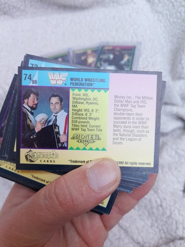 Partial 76/96 Merlin Gold WWF Series 1 Wrestling Trading Cards 1992 - Picture 11 of 12