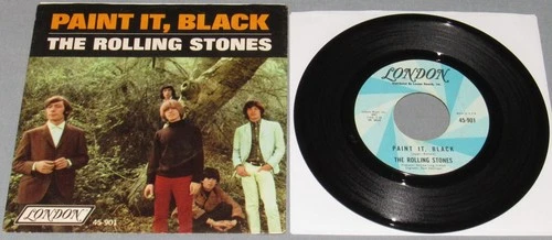 THE ROLLING STONES: PAINT IT BLACK / STUPID GIRL; 1966 Picture Sleeve 45