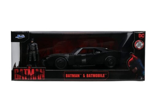 Jada Toys 1:24 2022 The Batman Batmobile W/Batman Batmobile Jada Mini Car_ - 第 9/9 張圖片
