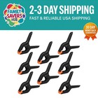 Heavy Duty Plastic Spring Clamps - 12 Pieces, Ideal for Crafts & Studios