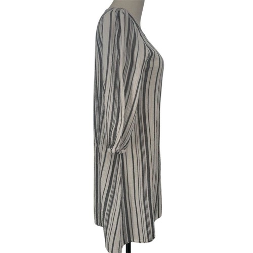 NWT Bryn Walker Women's XXS 2XS White Stripe Tunic Shirt 3/4 Sleeve Lagenlook - Picture 3 of 11