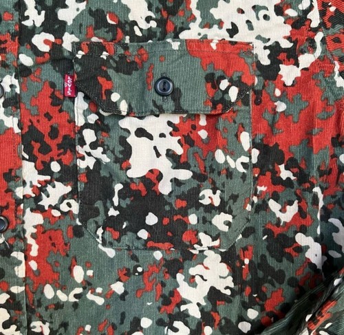 Levis Button Shirt Camo Corduroy Mens XL Jackson Worker Pinwale Classic Fit - Picture 6 of 6